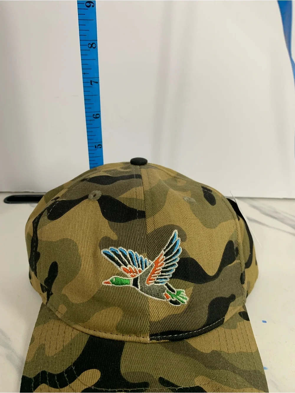 Camo little Kideauxs Baseball Hat with Embroidered Flying Duck